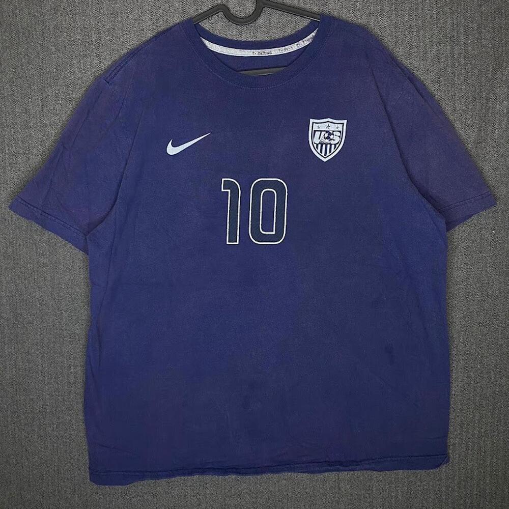 Nike US Soccer Team Tshirt Men's XL Blue Donovan #10 Graphic Print